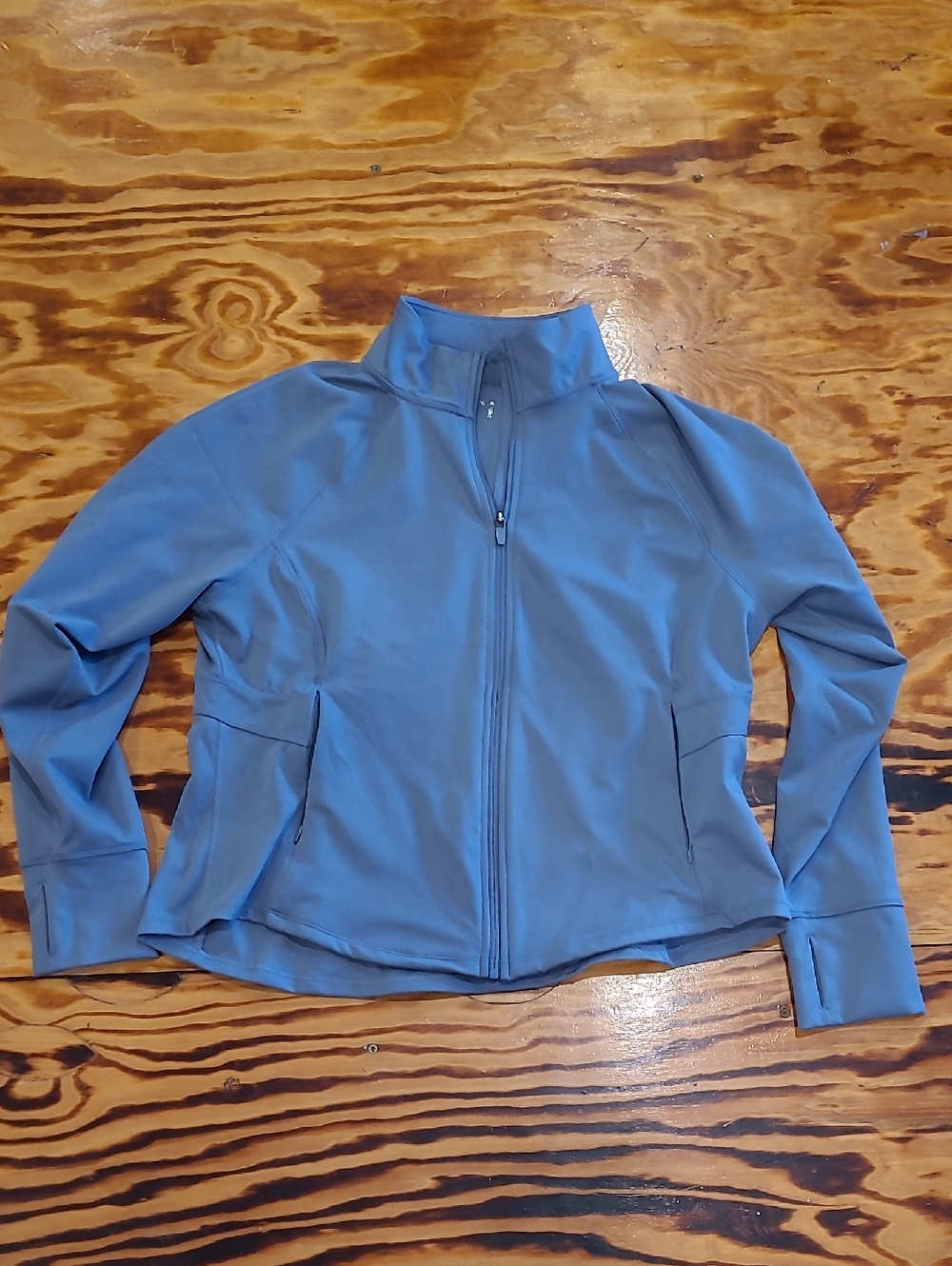 Women’s Light Blue Zip-Up Jacket